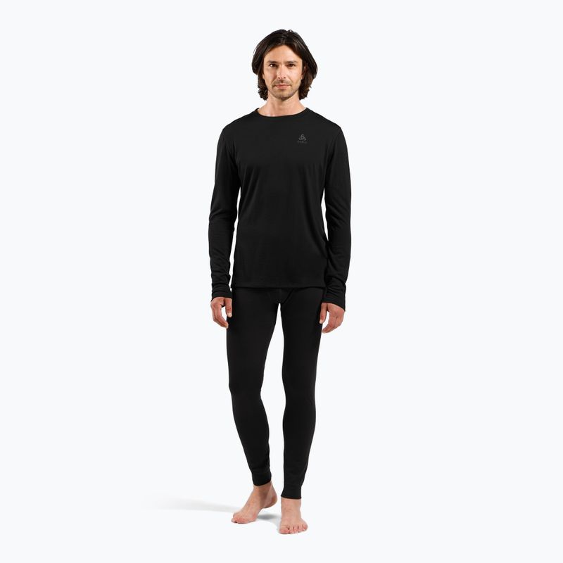 Longsleeve termoaktywny męski ODLO Merino 160 Bl Top Crew Neck black 2