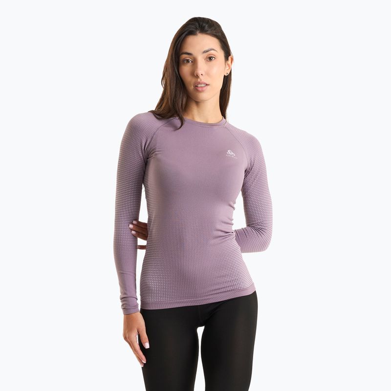 Bluză termică damă ODLO Performance Warm Bl Top Crew Neck gray ridge