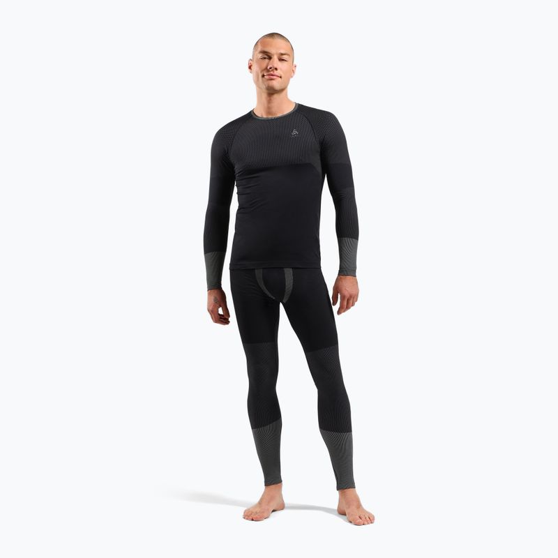 Bluză termică pentru bărbați ODLO Fundamentals Performance Warm Bl Top Crew Neck black 2