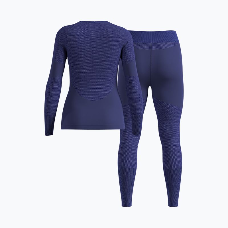 Set de lenjerie termoactivă pentru femei ODLO Fundamentals Performance Warm skipper blue 2