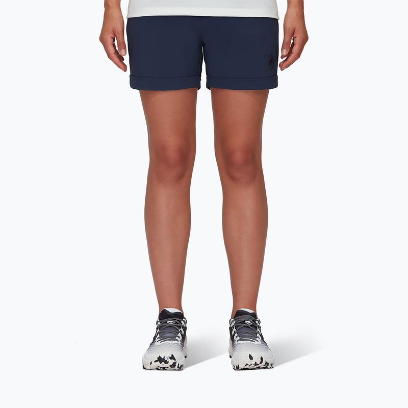 Pantaloni scurți de trekking pentru femei Mammut Runbold Roll Cuff albastru marin 1023-00700-5118-38-10