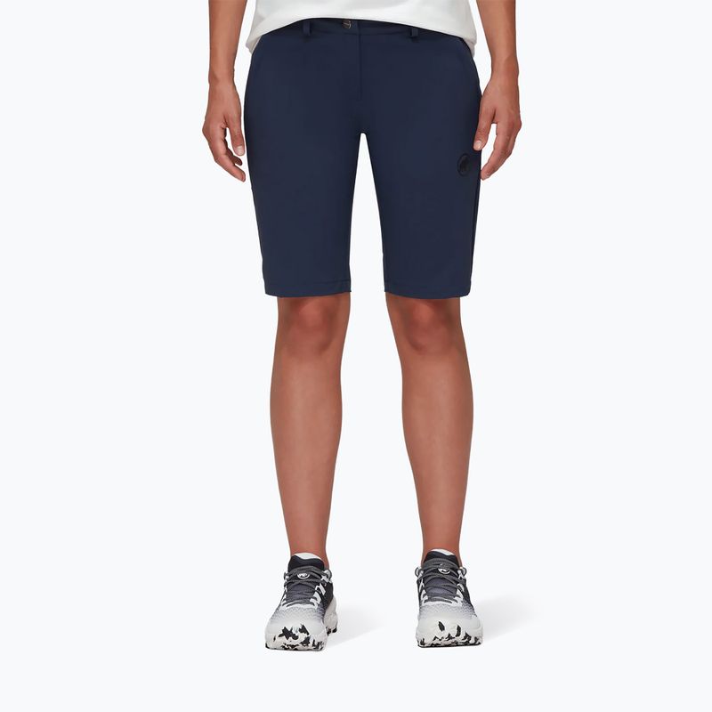 Pantaloni scurți de trekking pentru femei MAMMUT Runbold albastru marin 1023-00720