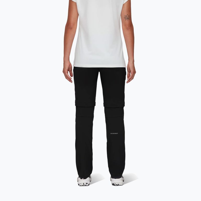 Pantaloni de trekking pentru femei MAMMUT Runbold Zip Off negru 3