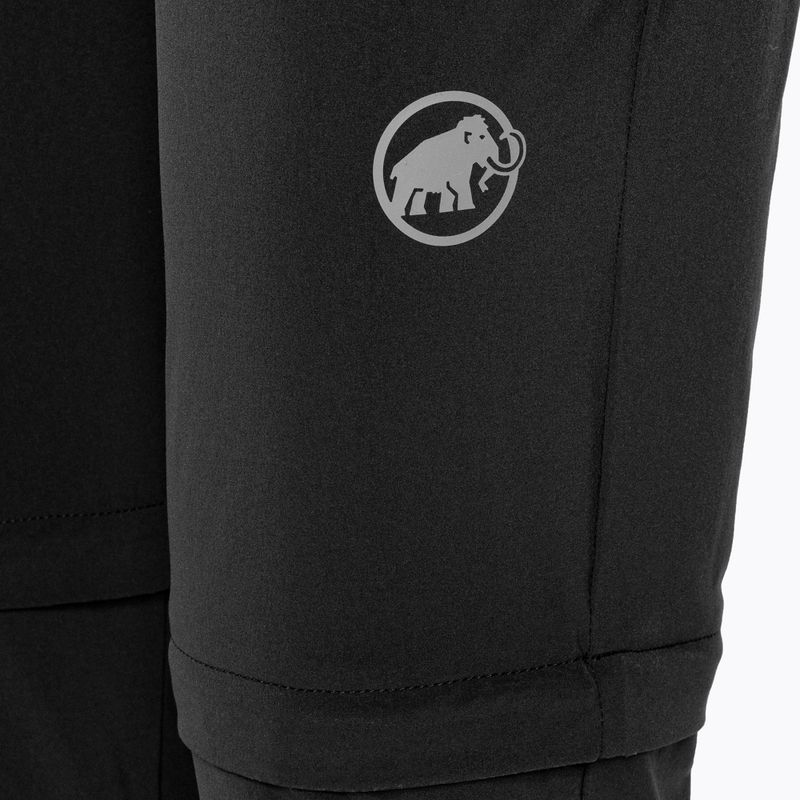 Pantaloni de trekking pentru femei MAMMUT Runbold Zip Off negru 7