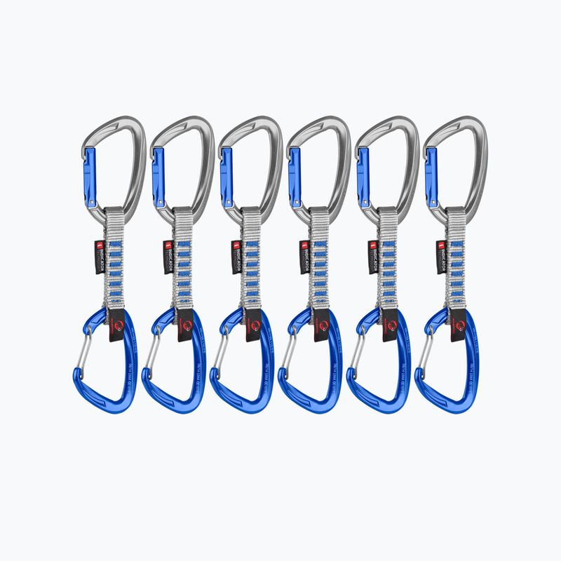 Mammut Crag Crag Keylock Wire expresii de alpinism 10 cm Indicator Quickdraws 6 buc albastru.