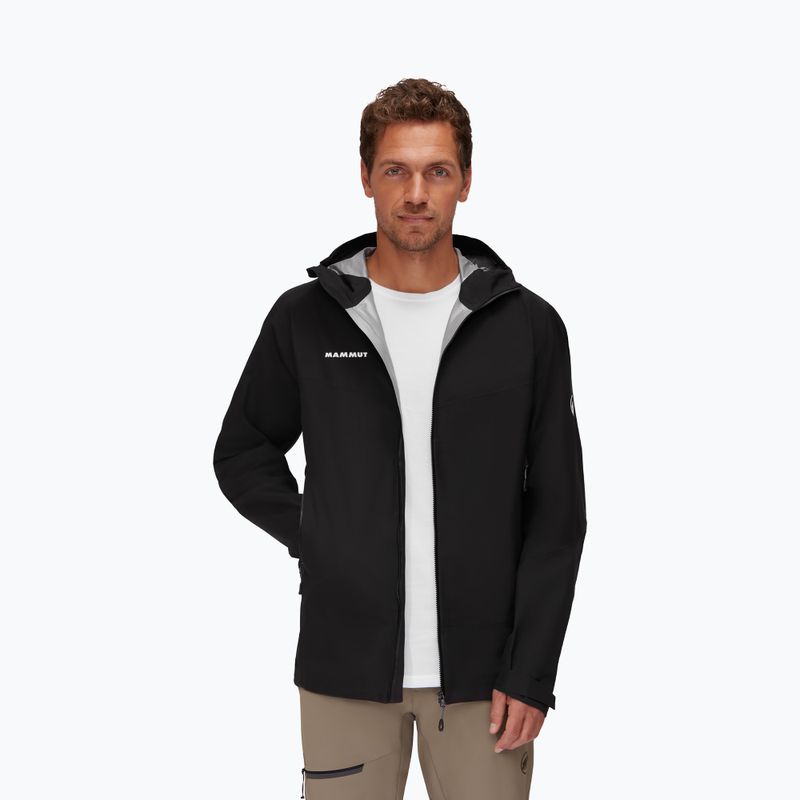 Geacă de ploaie pentru bărbați Mammut Convey Tour HS Hooded neagră 1010-27841