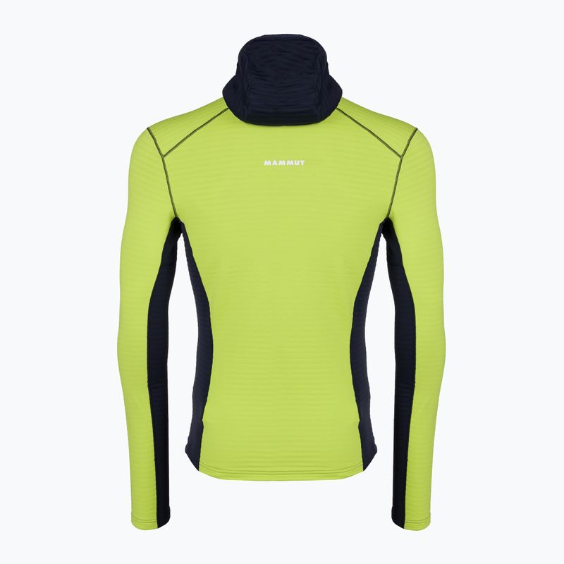 Hanorac cu glugă pentru bărbați MAMMUT Taiss Light ML cu glugă din fleece verde/verde 5