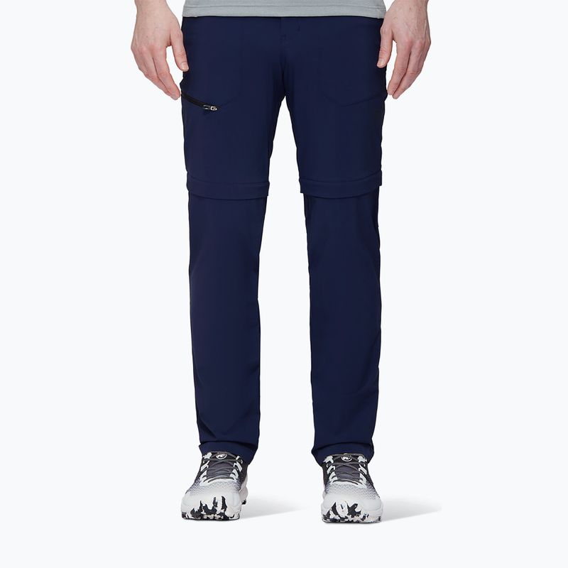 Pantaloni de trekking pentru bărbați Mammut Runbold Zip Off albastru marin 1022-01690-5118-50-10