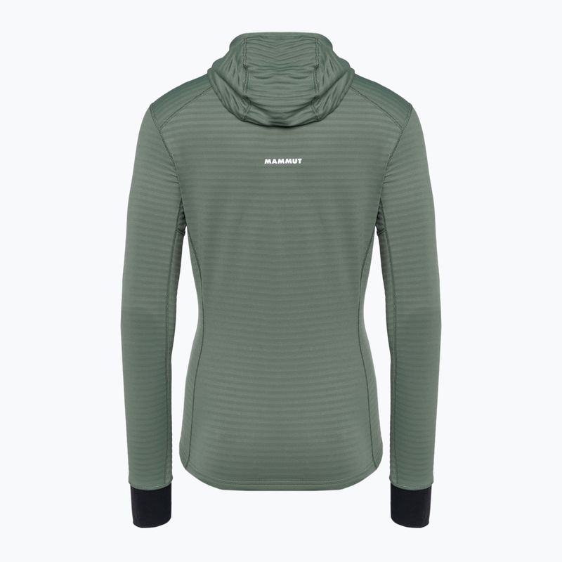 Mammut bluză de trening fleece pentru femei Taiss Light ML cu glugă jad întunecat/negru 6