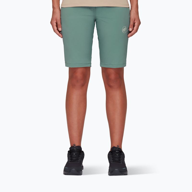 Pantaloni scurți de trekking pentru femei Mammut Runbold Roll Cuff verde 1023-00720-40236-36-10