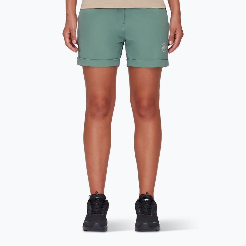 Pantaloni scurți de trekking pentru femei Mammut Runbold Roll Cuff verde 1023-00700-40236-36-10