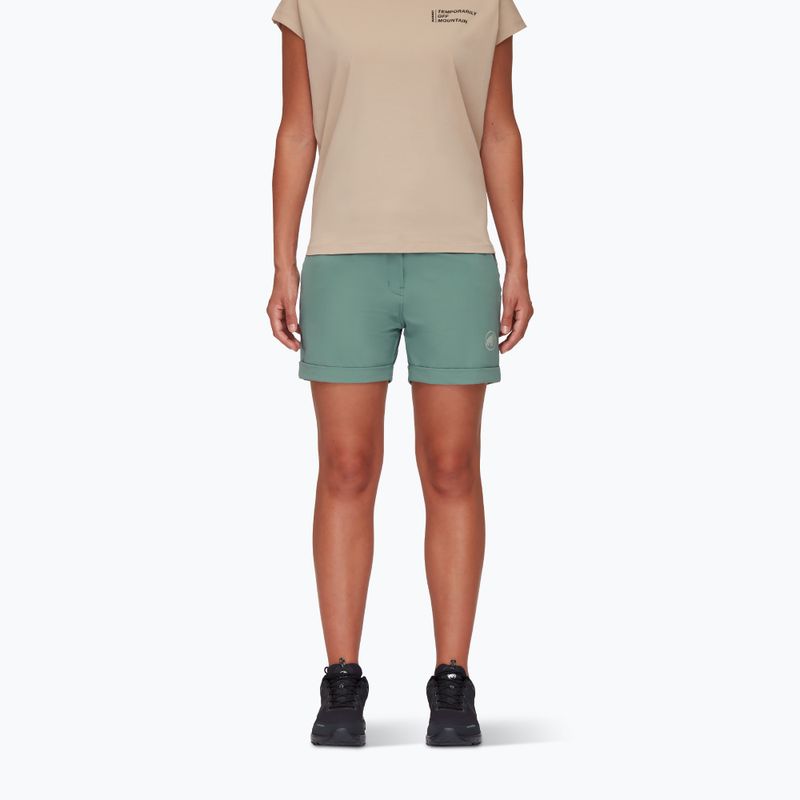 Pantaloni scurți de trekking pentru femei Mammut Runbold Roll Cuff verde 1023-00700-40236-36-10