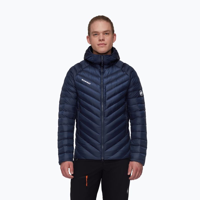 Geacă cu puf pentru bărbați Mammut Broad Peak IN Hooded marine black