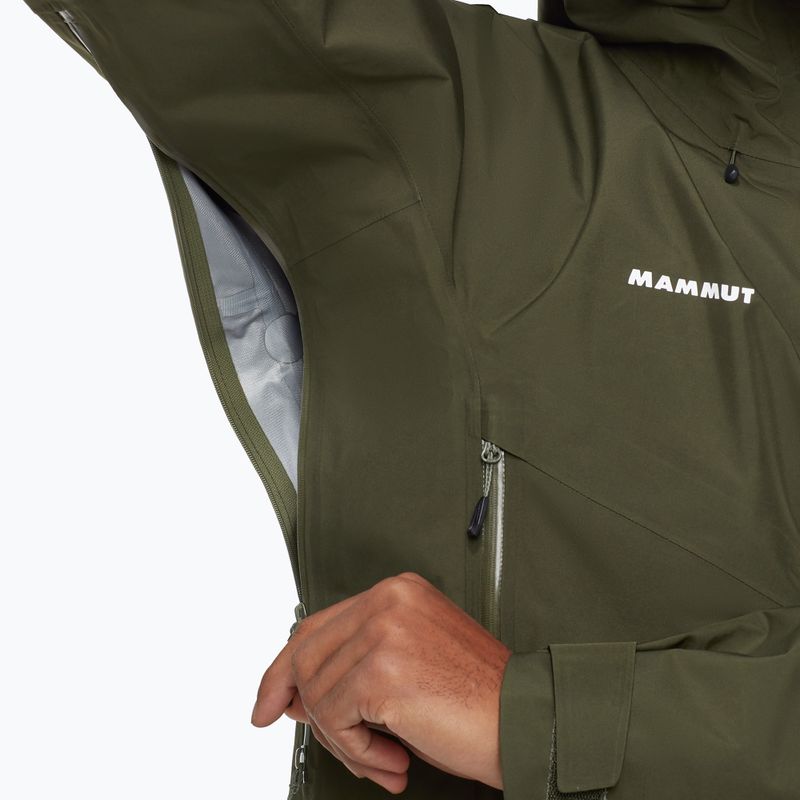 Jachetă de ploaie pentru bărbați Mammut Crater IV HS Hooded dark marsh 4