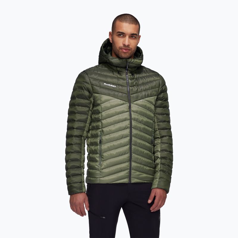 Geacă de puf pentru bărbați Mammut Albula IN Hooded marsh/dark marsh