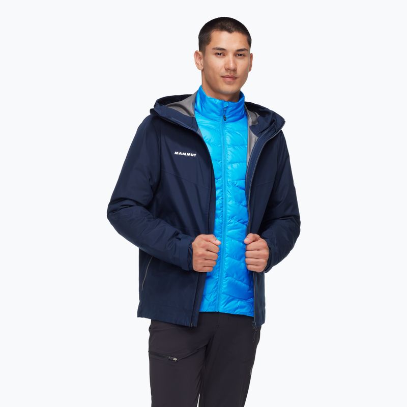 Geacă 3w1 pentru bărbați Mammut Convey 3 in 1 HS Hooded marine/ glacier blue