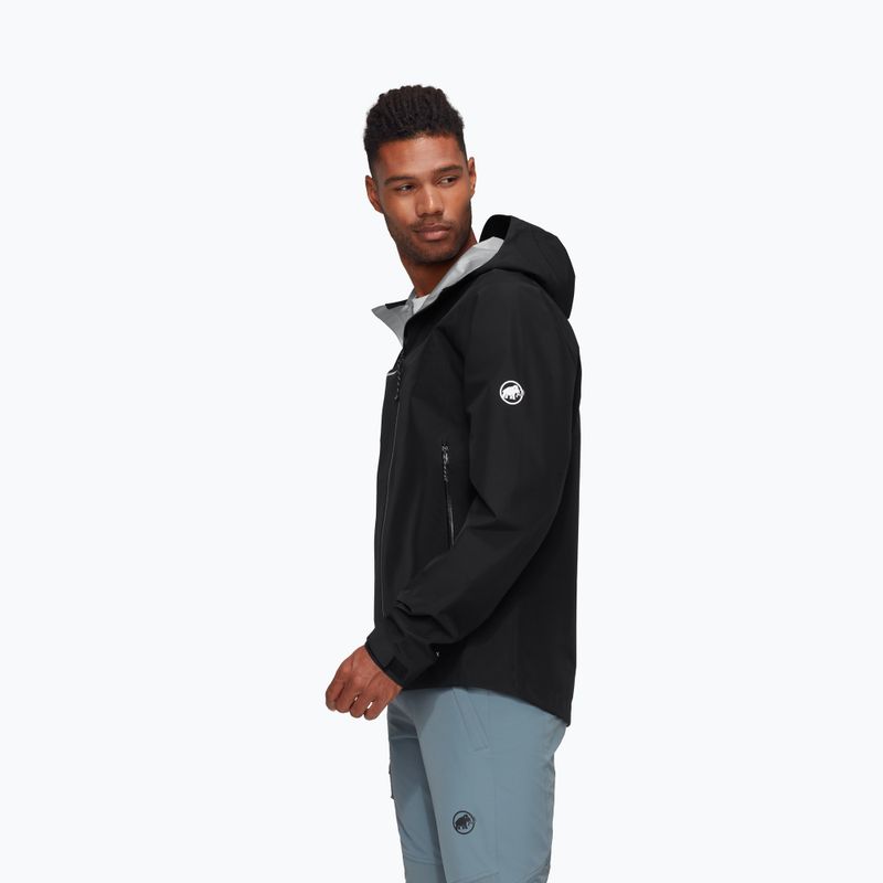 Geacă de ploaie pentru bărbați Mammut Crater Light HS Hooded Jacket Men black 3