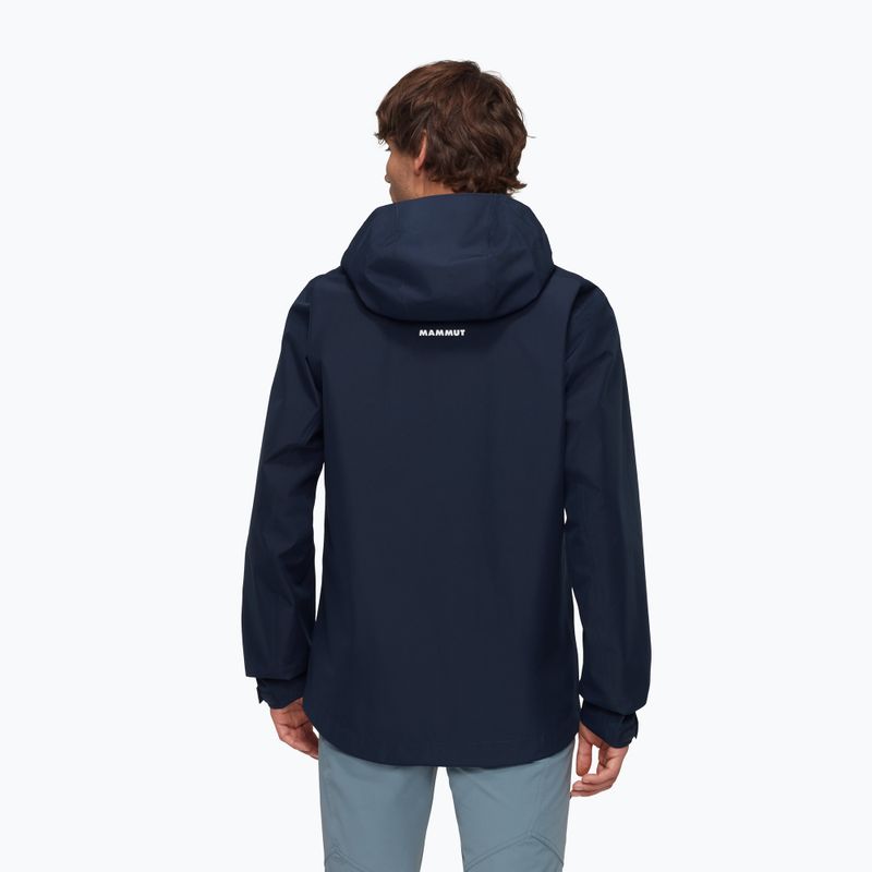 Geacă de ploaie pentru bărbați Mammut Crater Light HS Hooded marine 2
