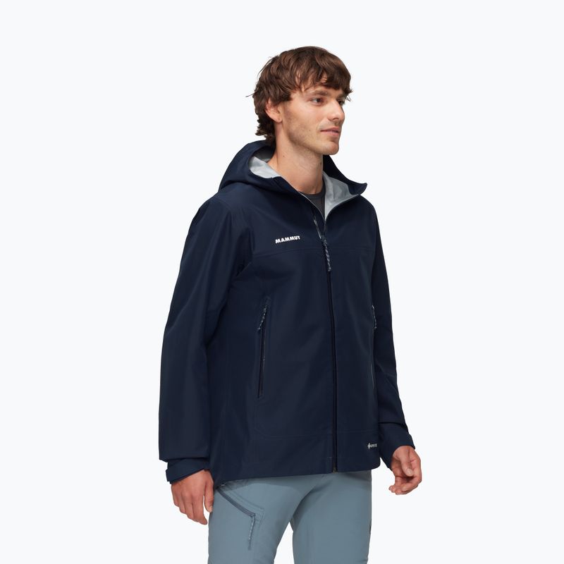 Geacă de ploaie pentru bărbați Mammut Crater Light HS Hooded marine 3