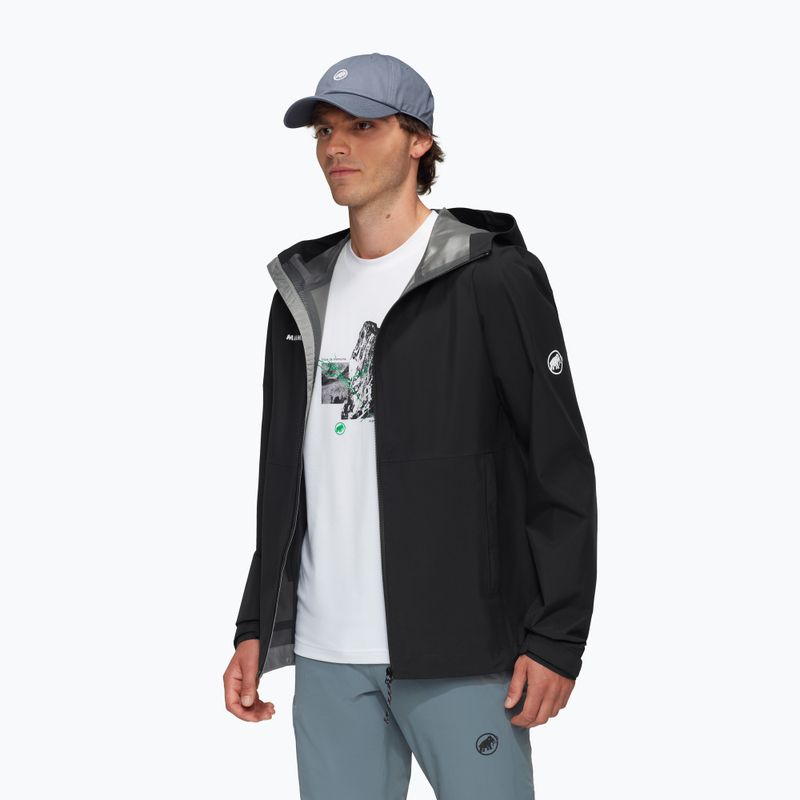 Geacă de ploaie pentru bărbați Mammut Linard Light HS Hooded black 3