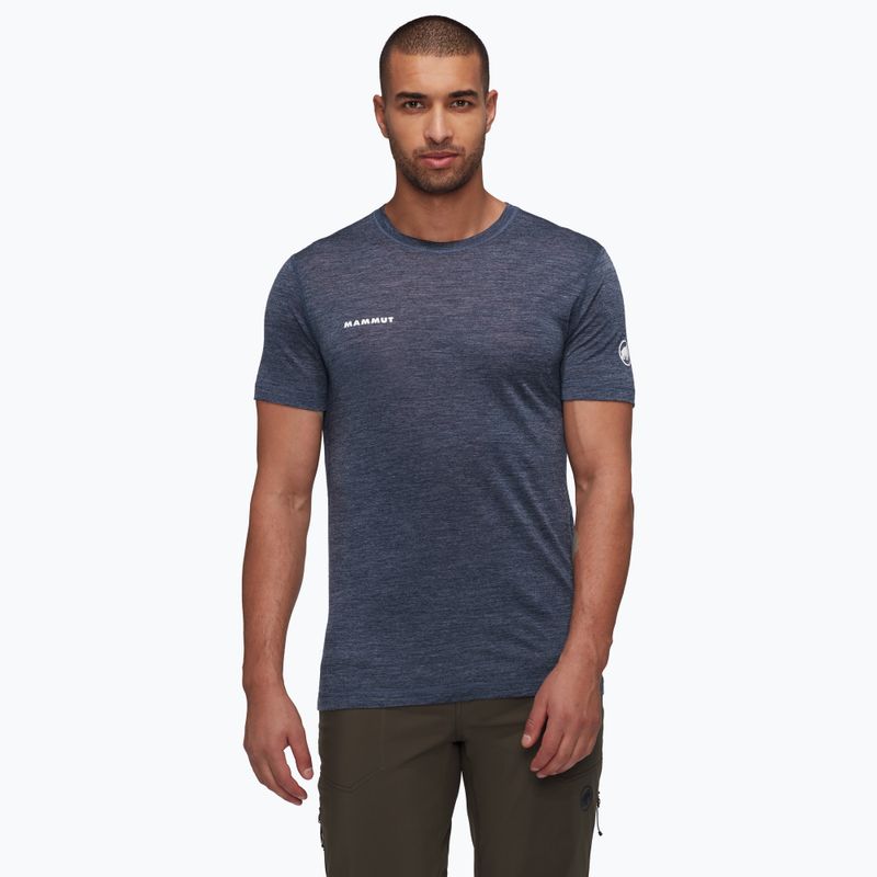 Tricou de  trekking pentru bărbați Mammut Tree Wool FL marine melange