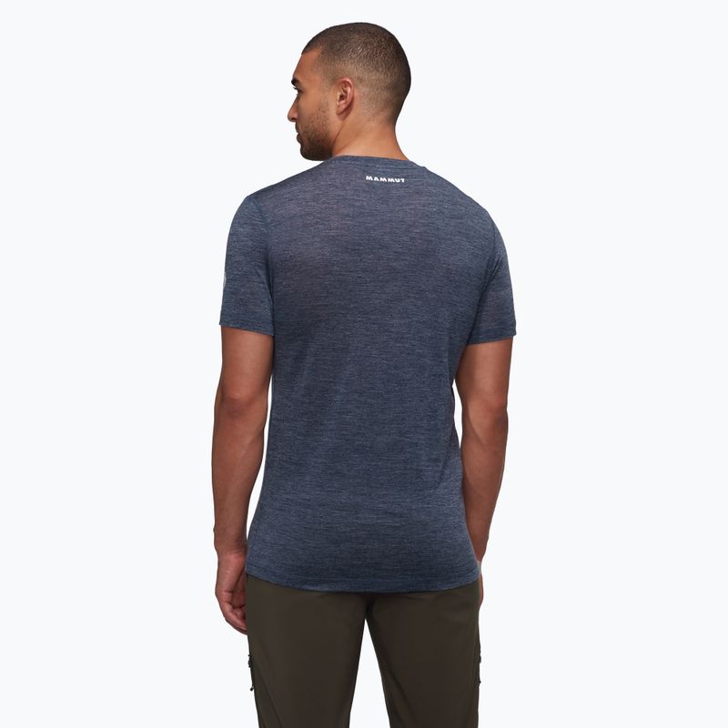 Tricou de  trekking pentru bărbați Mammut Tree Wool FL marine melange 2