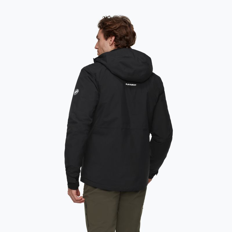 Geacă de ploaie pentru bărbați Mammut Linard HS Thermo Hooded Jacket Men black 2