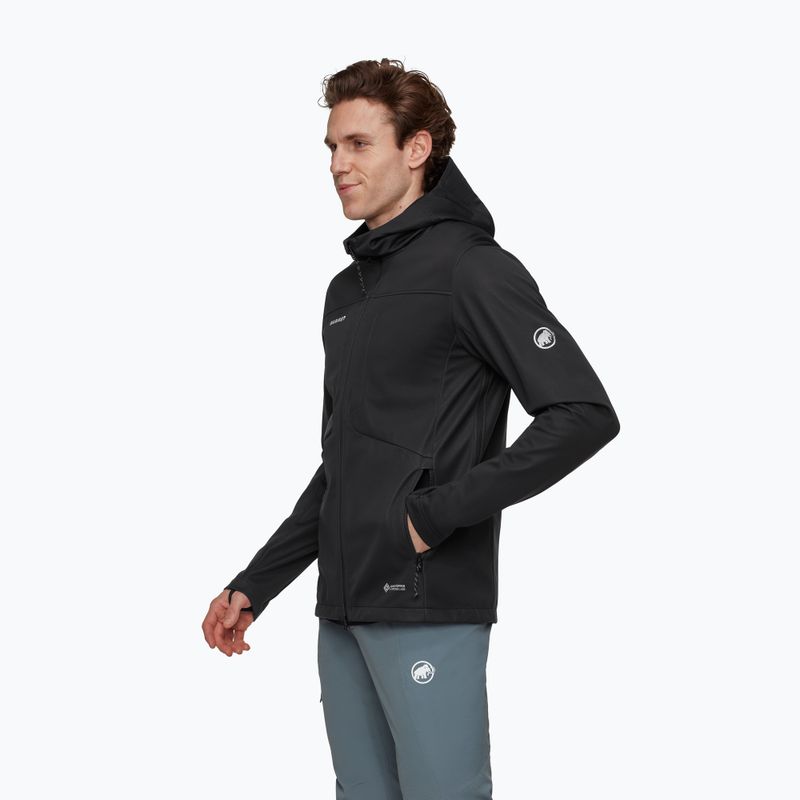Geacă softshell pentru bărbați Mammut Ultimate VIII Softshell Hooded black 3
