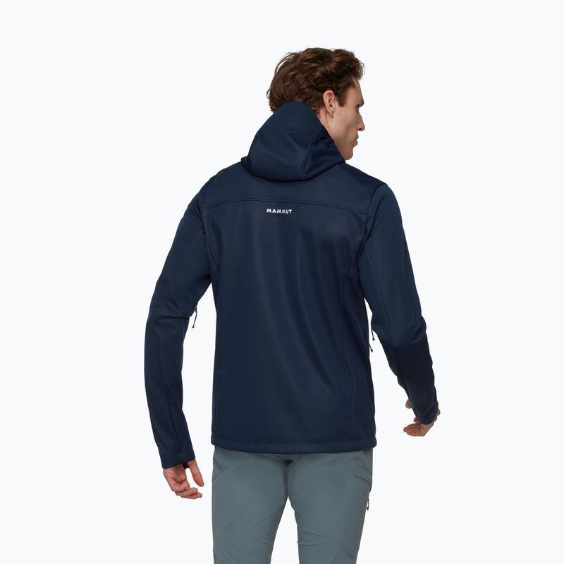 Geacă softshell pentru bărbați Mammut Ultimate VIII Softshell Hooded marine 2