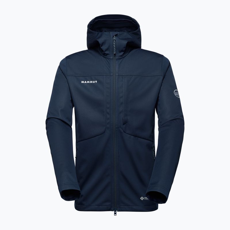 Geacă softshell pentru bărbați Mammut Ultimate VIII Softshell Hooded marine 4