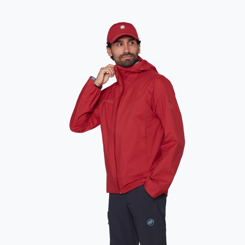 Geacă împotriva vântului pentru bărbați Mammut Ducan HS Hooded dark mammut red 4