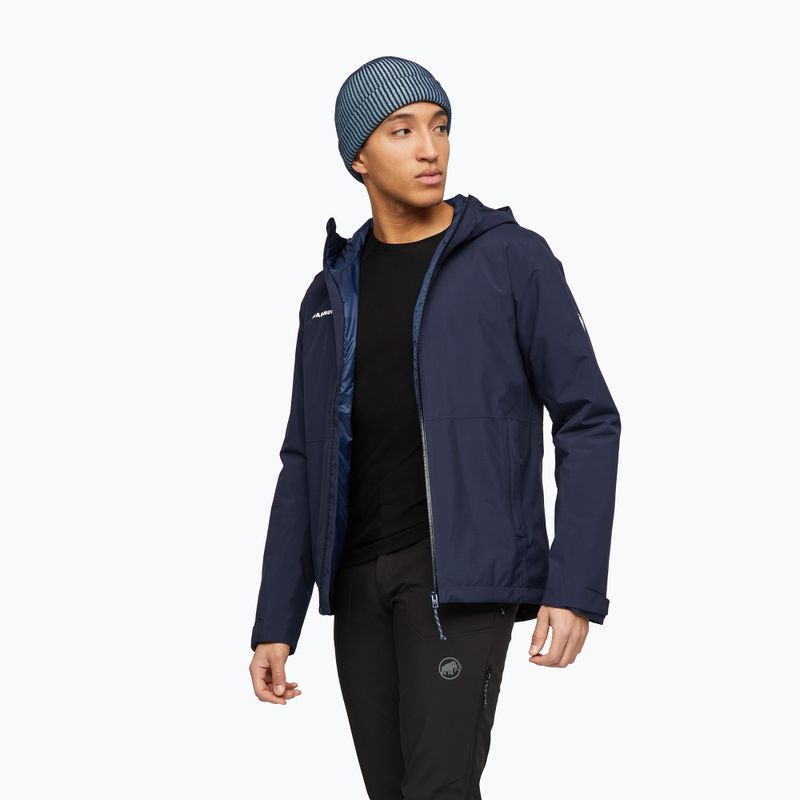 Geacă de ploaie pentru bărbați Mammut Linard HS Thermo Hooded Jacket Men marine 4