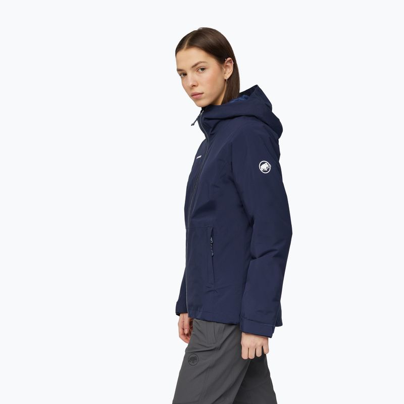 Geacă de ploaie pentru femei Mammut Linard HS Thermo Hooded Jacket Women marine 3