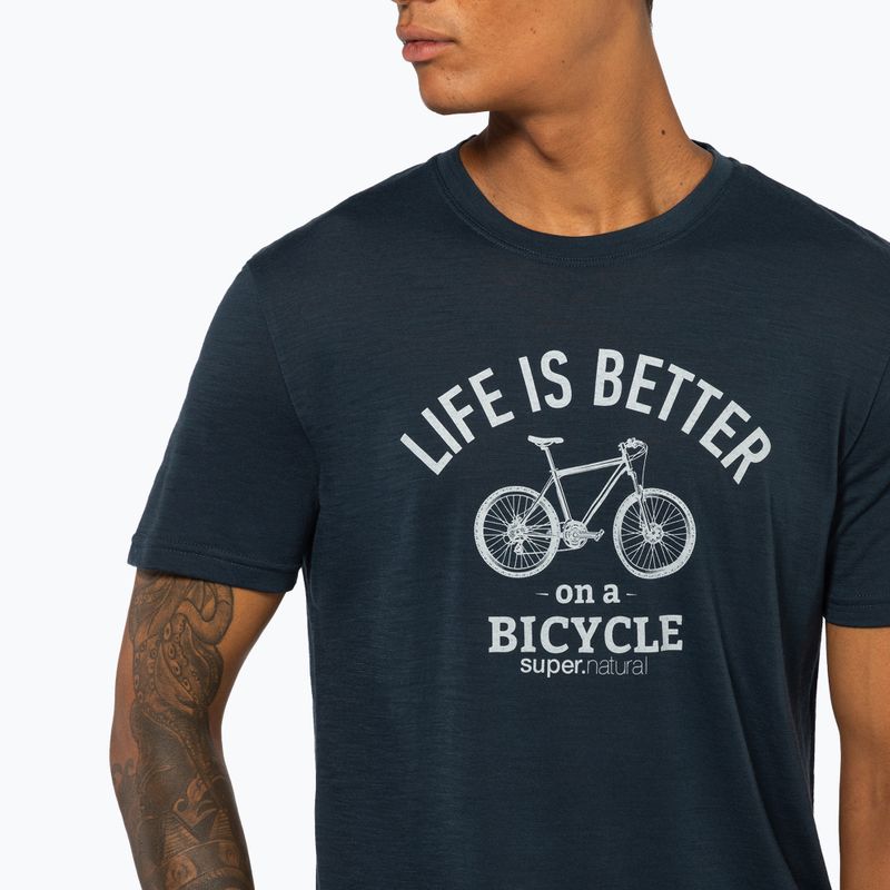 Tricou pentru bărbați super.natural Better Bike Tee blueberry/vapor grey 2
