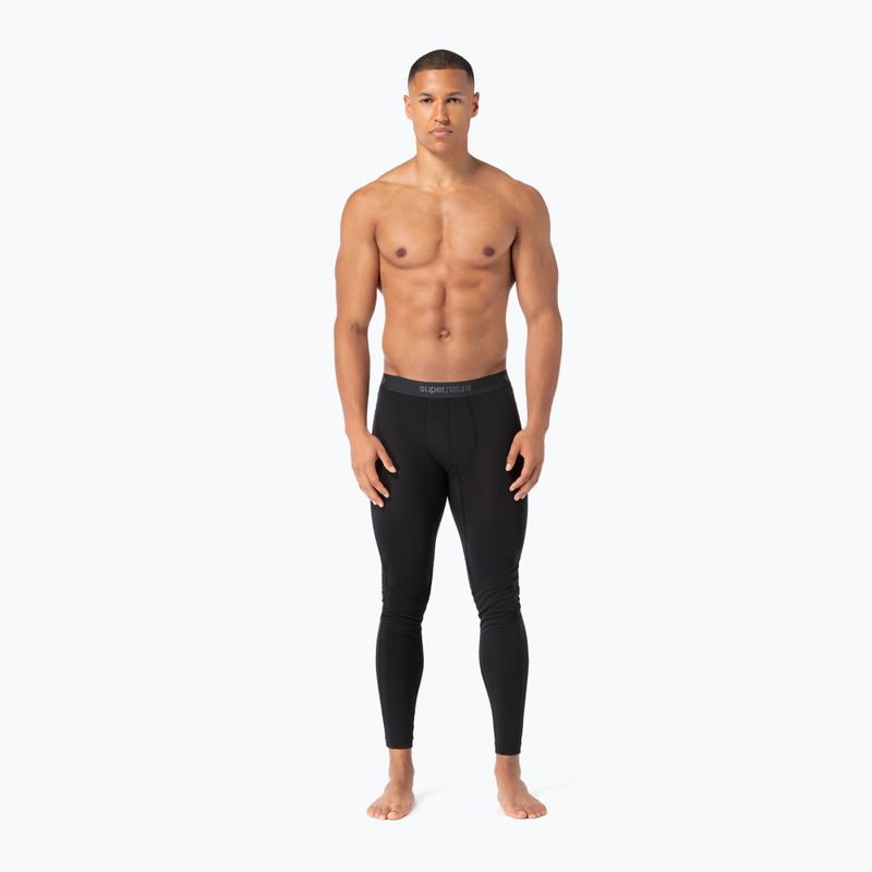 Pantaloni termoactivi pentru bărbați super.natural Tundra 175 jet black 2