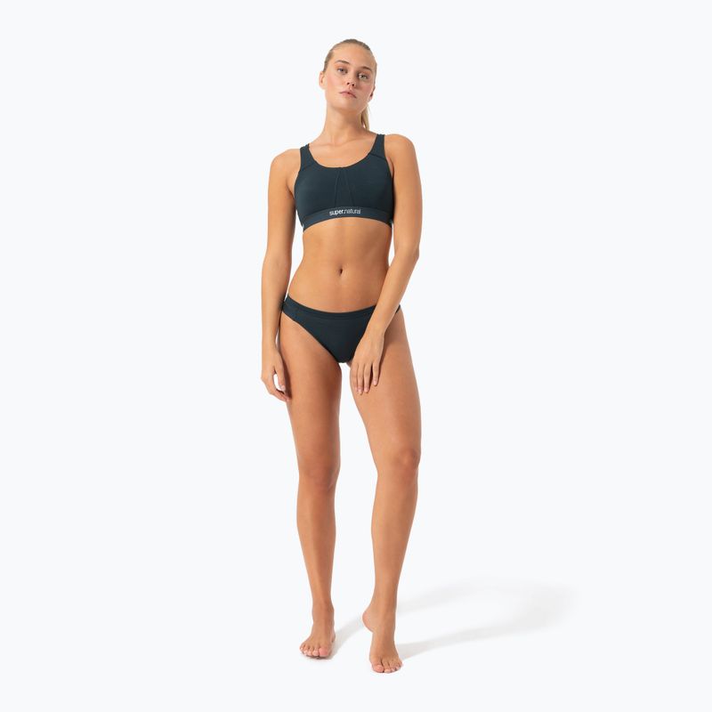 Chiloți termoactivi damă super.natural Tundra 175 Thong Blueberry 4