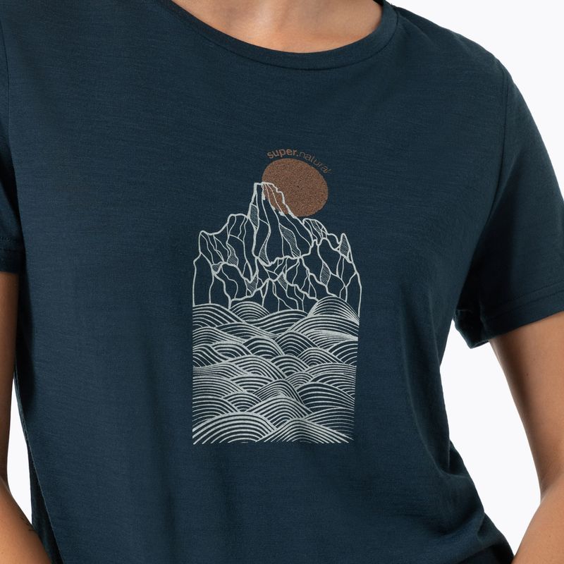 Tricou pentru femei super.natural Preikestolen Cliffs Tee blueberry/feather grey/copper 2