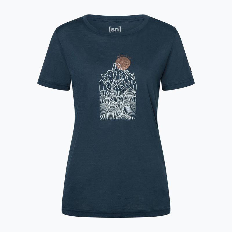 Tricou pentru femei super.natural Preikestolen Cliffs Tee blueberry/feather grey/copper 3