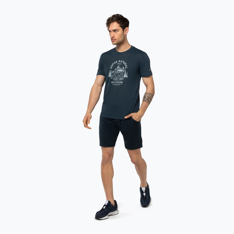 Tricou pentru bărbați super.natural Landi Tee blueberry/vapor grey 2
