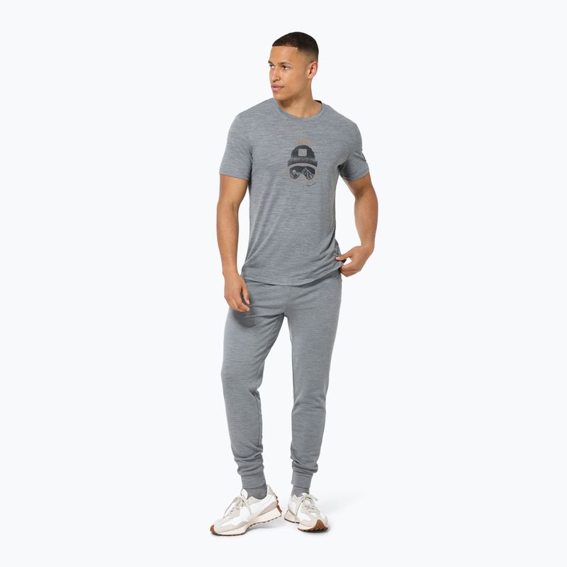 Tricou pentru bărbați super.natural Gogeanie Tee cashmere greymel/dark shadowmel/vintage khakimel 2