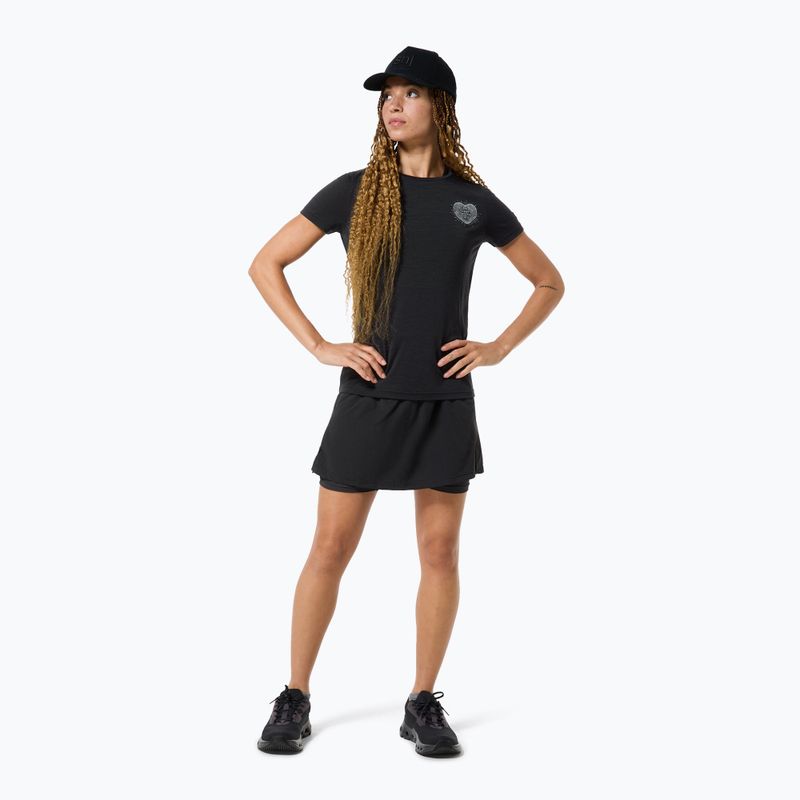 Tricou pentru femei super.natural Little Heartwood Tee jet black/feather grey 2