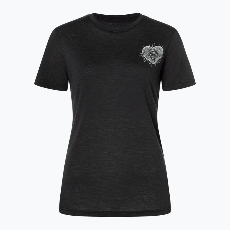 Tricou pentru femei super.natural Little Heartwood Tee jet black/feather grey 4