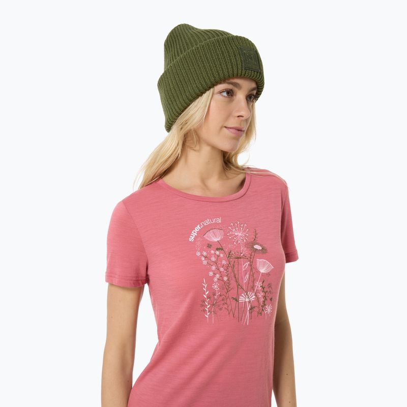 Tricou pentru femei super.natural Rock Flowers Tee mauvewood/various 3