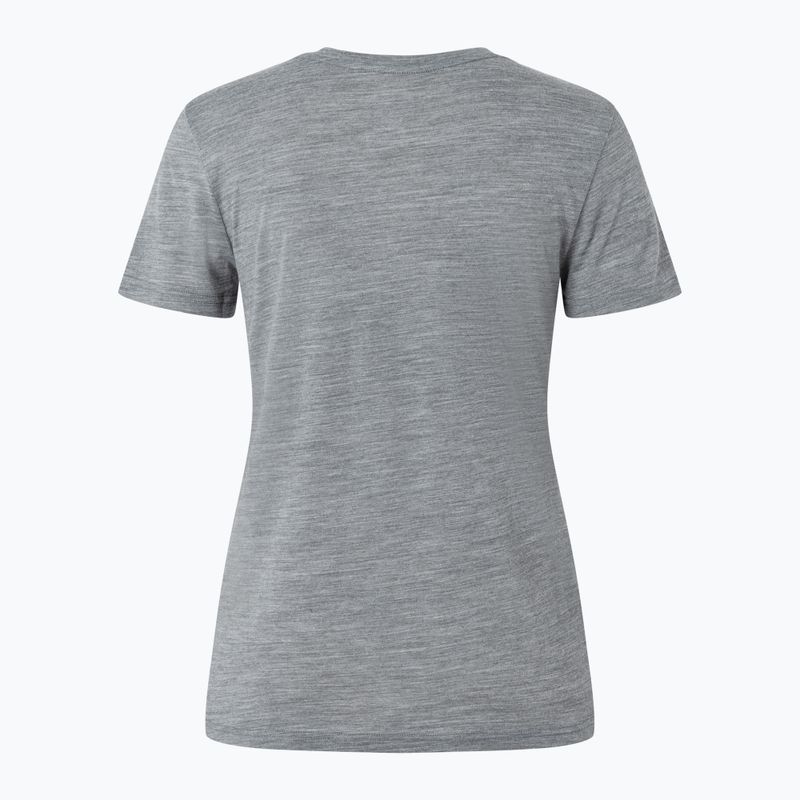 Tricou pentru femei super.natural Ornament Tee cashmere grey melange/leaf melange/white stone 5