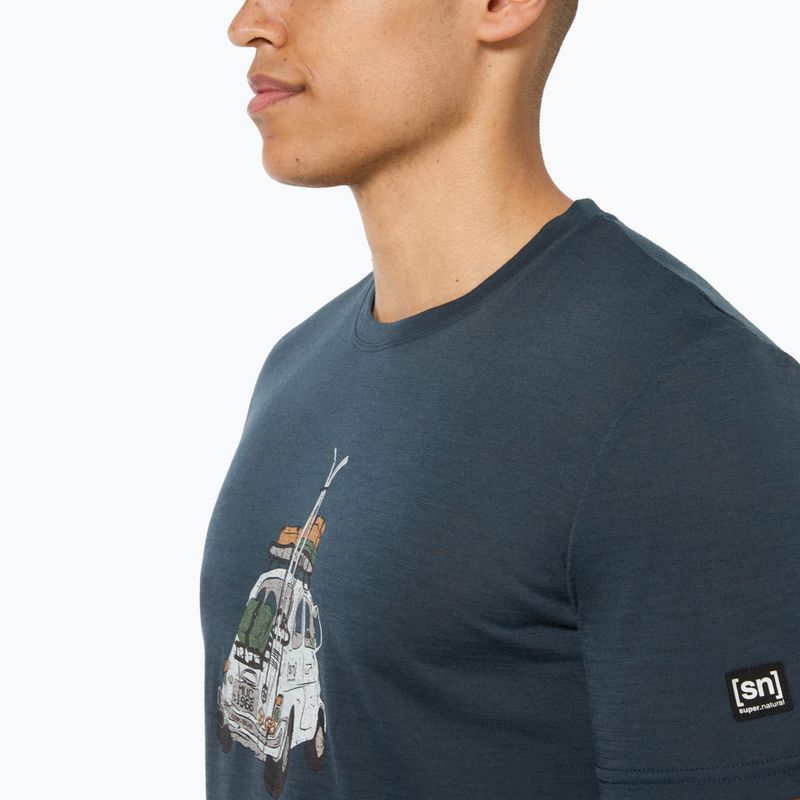 Tricou pentru bărbați super.natural Carski Tee blueberry/various 4