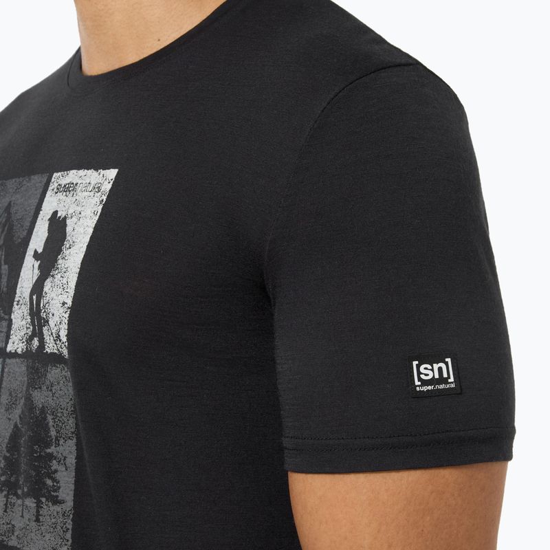 Tricou pentru bărbați super.natural Go Hiking Tee jet black/various 4
