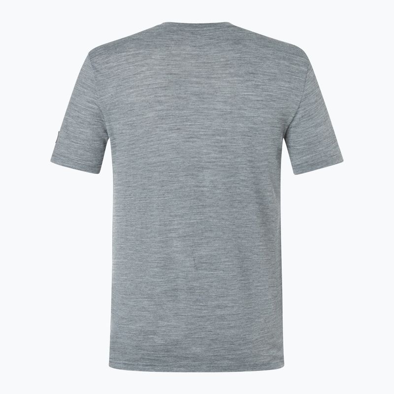 Tricou pentru bărbați super.natural Sailor Tee cashmere grey mel/jet black /high risk red 5