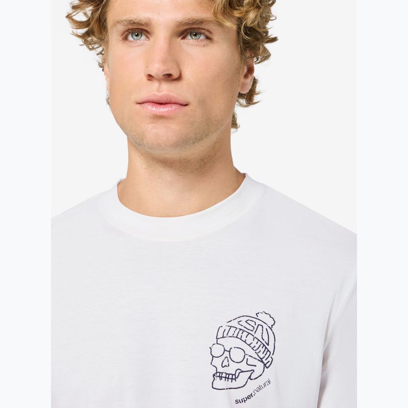 Longsleeve pentru bărbați super.natural Frosty Bio white/blueberry 3