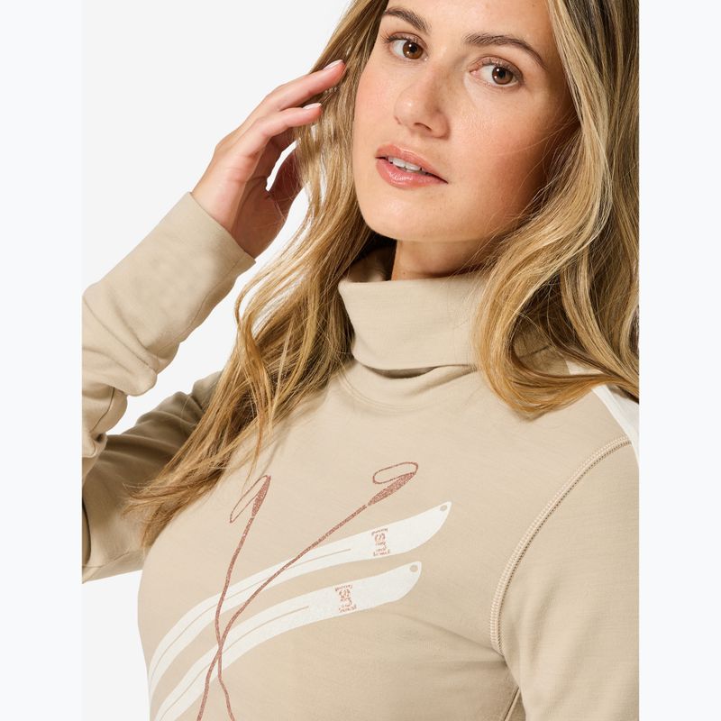 Pulover pentru femei Super.Natural KryTeeede Ski Roll Neck pepper/white/mountain trail gl/white 3