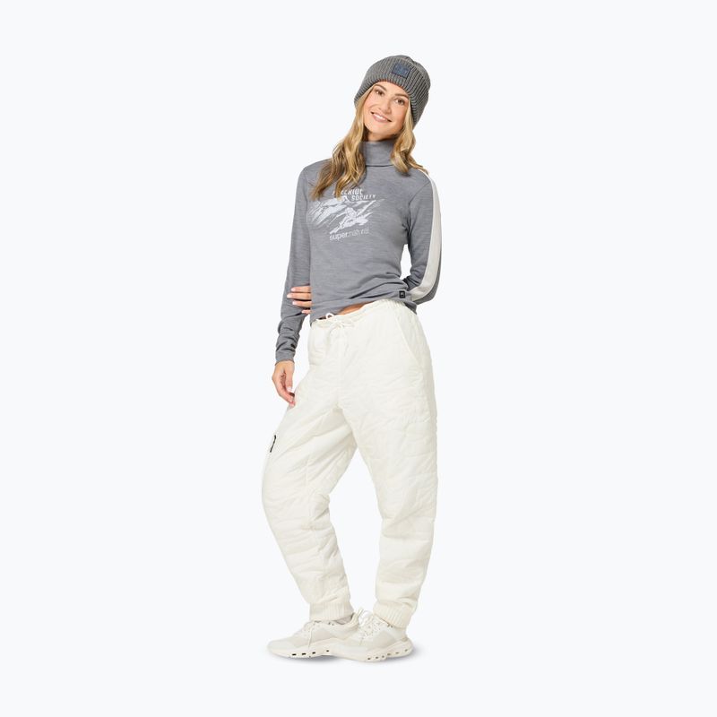 Pulover pentru femei Super.Natural Freeride Roll Neck cashmere grey melange / f. white / f. white 2